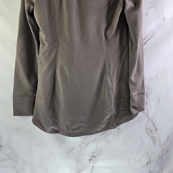 White House Black Market Jacket Womens Small Cowl Zip Slub Lounge Alpaca Thumb - Picture 7 of 12